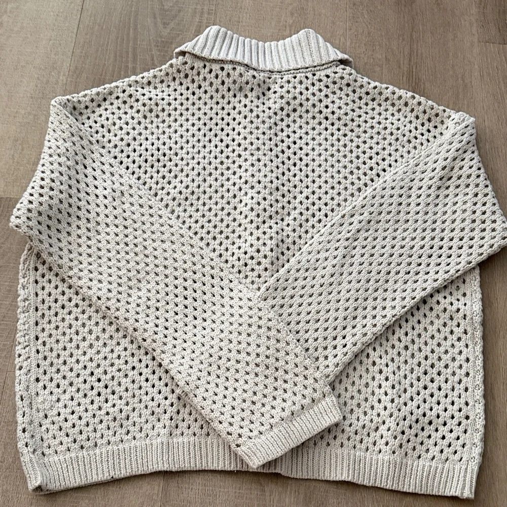 Maurices Light Gray Knit Button-Up Cardigan - Picture 3 of 3